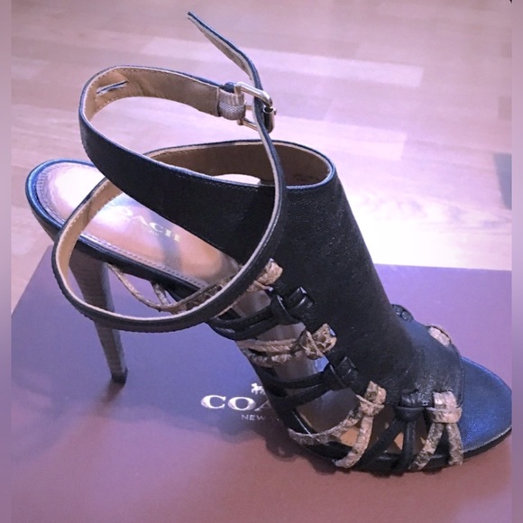 Coach Jody Vegan Leather Python Print Pumps - Picture 4 of 8